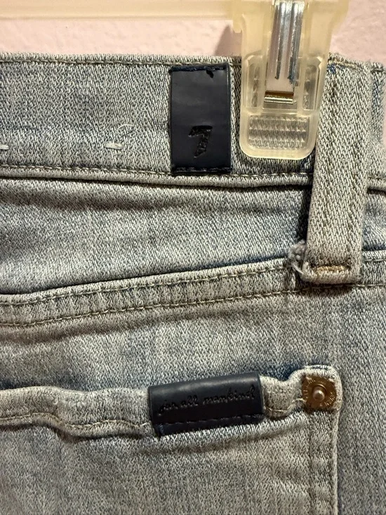 7 For All Mankind Light Blue Straight Leg Jeans - Picture 6 of 6